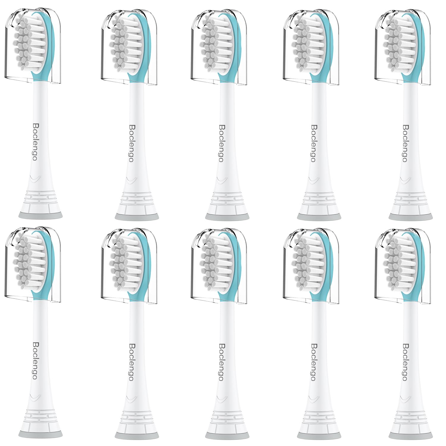 Boclengo Kids replacement head for Philips Sonicare Kids toothbrush, 7-12 years, 10-pack