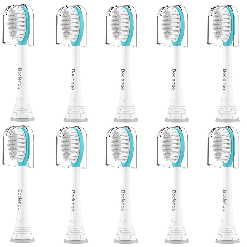 Boclengo Kids replacement head for Philips Sonicare Kids toothbrush, 7-12 years, 10-pack