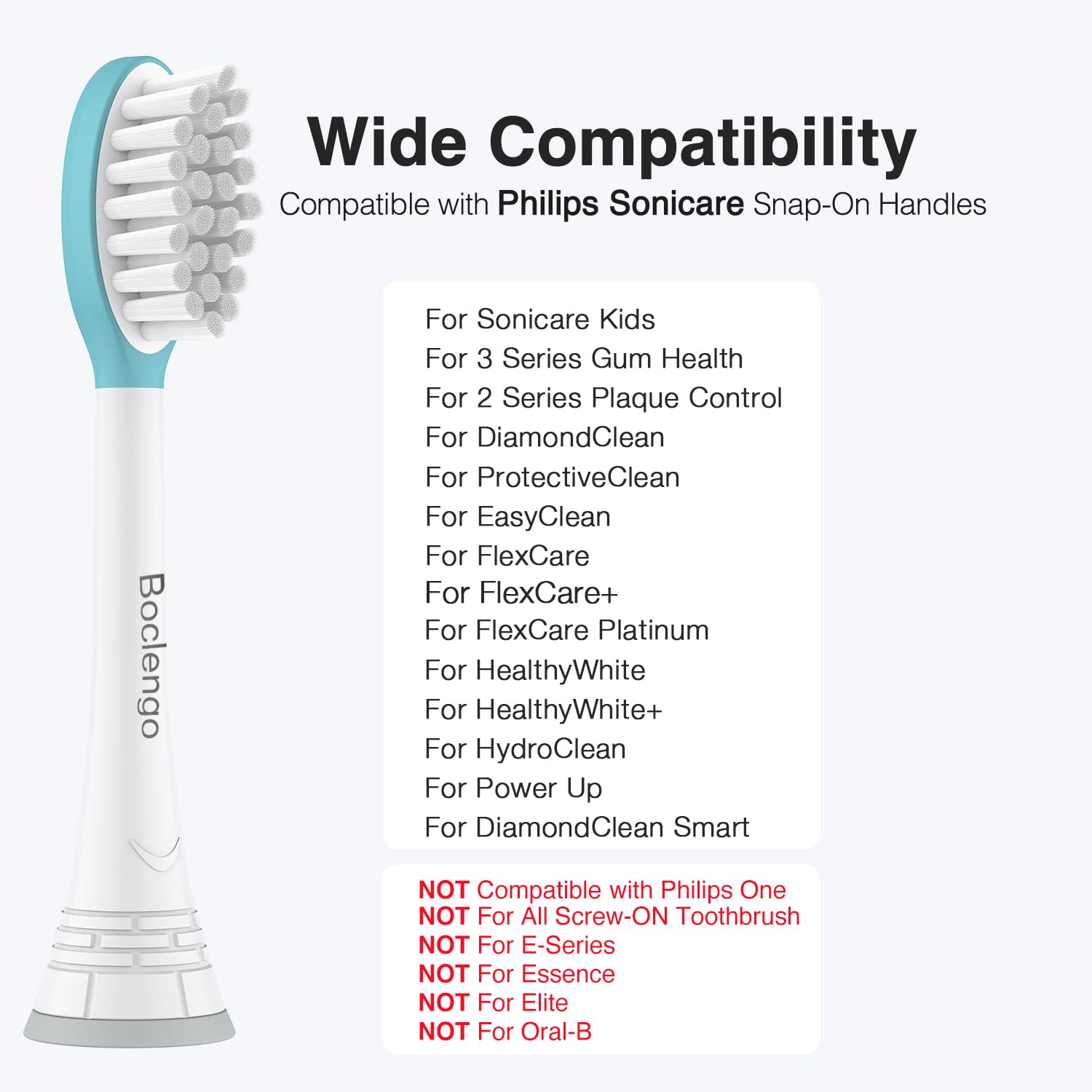 Close-up of soft DuPont bristles on Boclengo kids replacement head