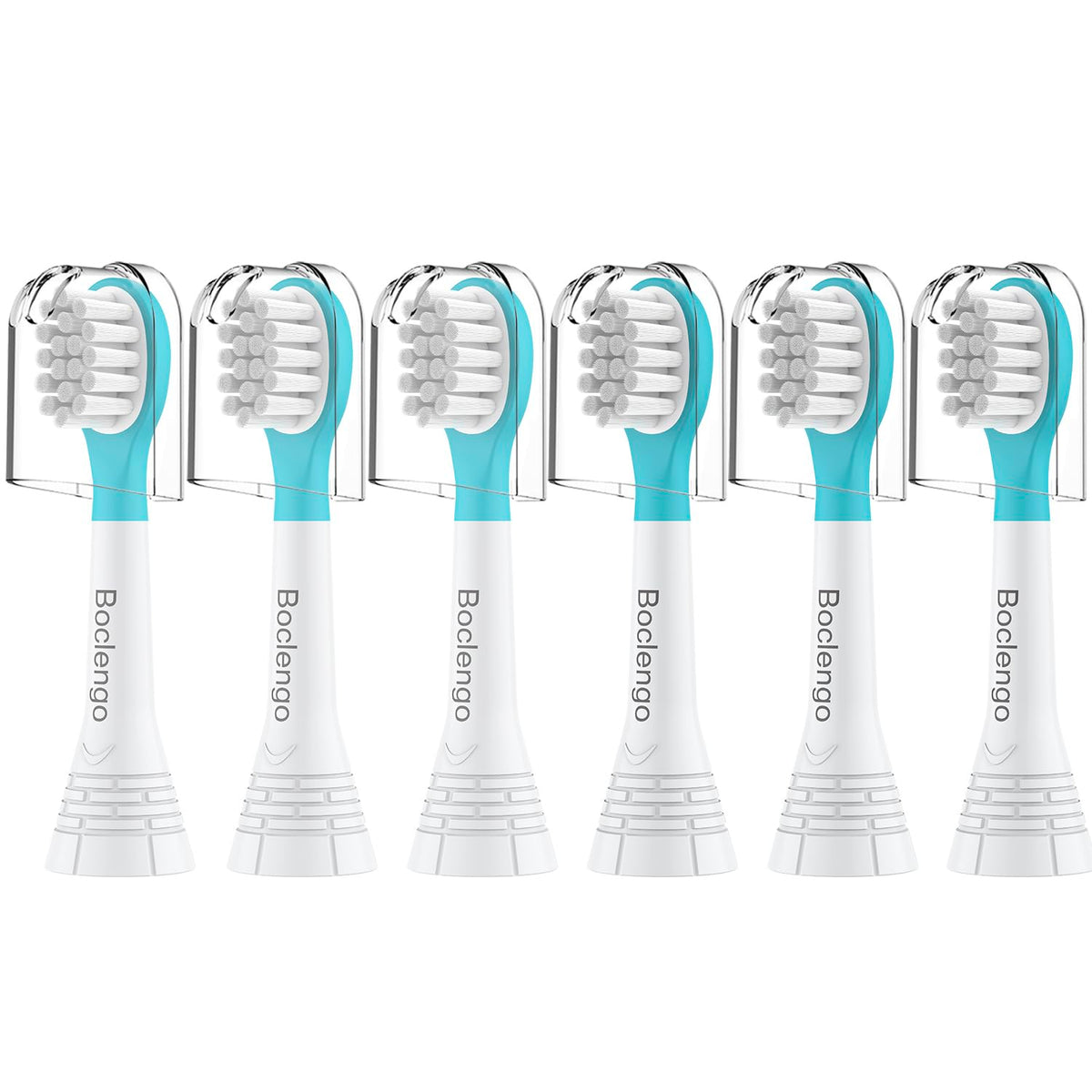 Blue packaging for Boclengo kids replacement toothbrush heads