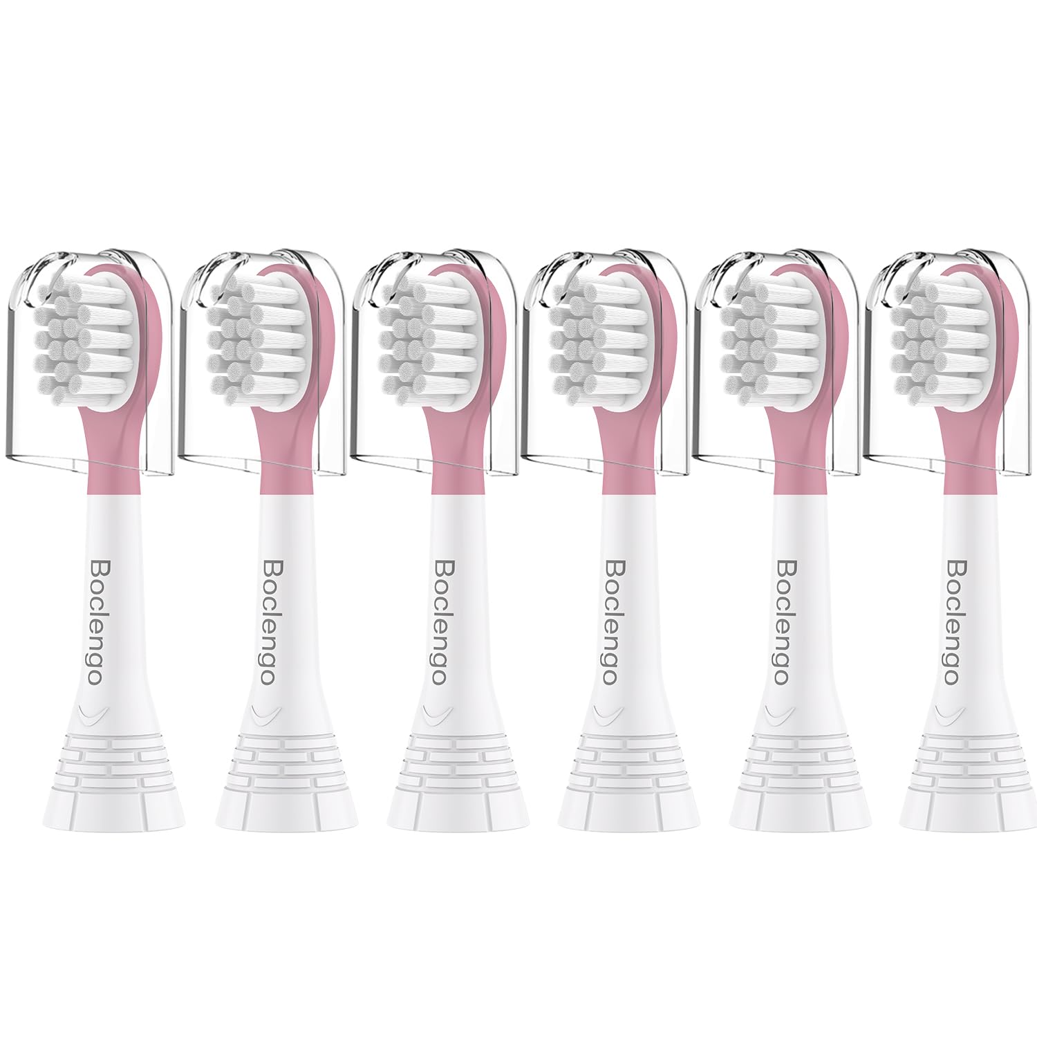 Boclengo Kids replacement toothbrush head for Philips Sonicare – Pink 6-pack image 1