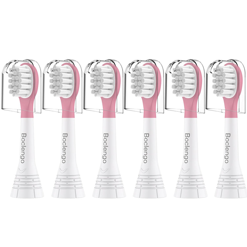 Boclengo Kids replacement toothbrush head for Philips Sonicare – Pink 6-pack image 1
