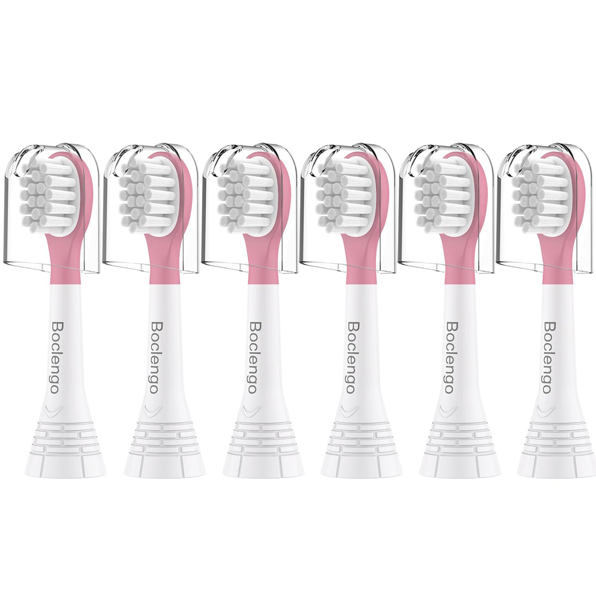 Boclengo Kids replacement toothbrush head for Philips Sonicare – Pink 6-pack image 1
