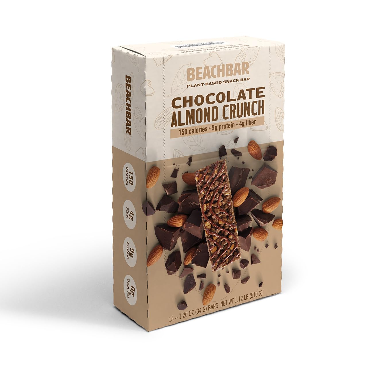 BODi BeachBar Chocolate Almond Crunch box gluten-free protein-rich snack option.