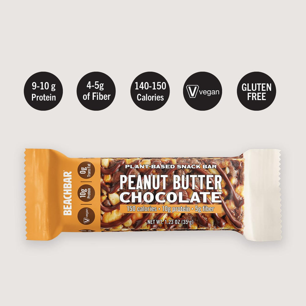 BODi Beachbar protein crisps close-up illustrates crisp-chewy bite and protein boost.