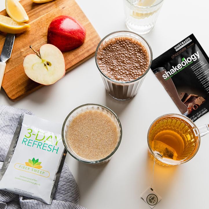 BODi clean eating plan visuals with recipes and a grocery list.