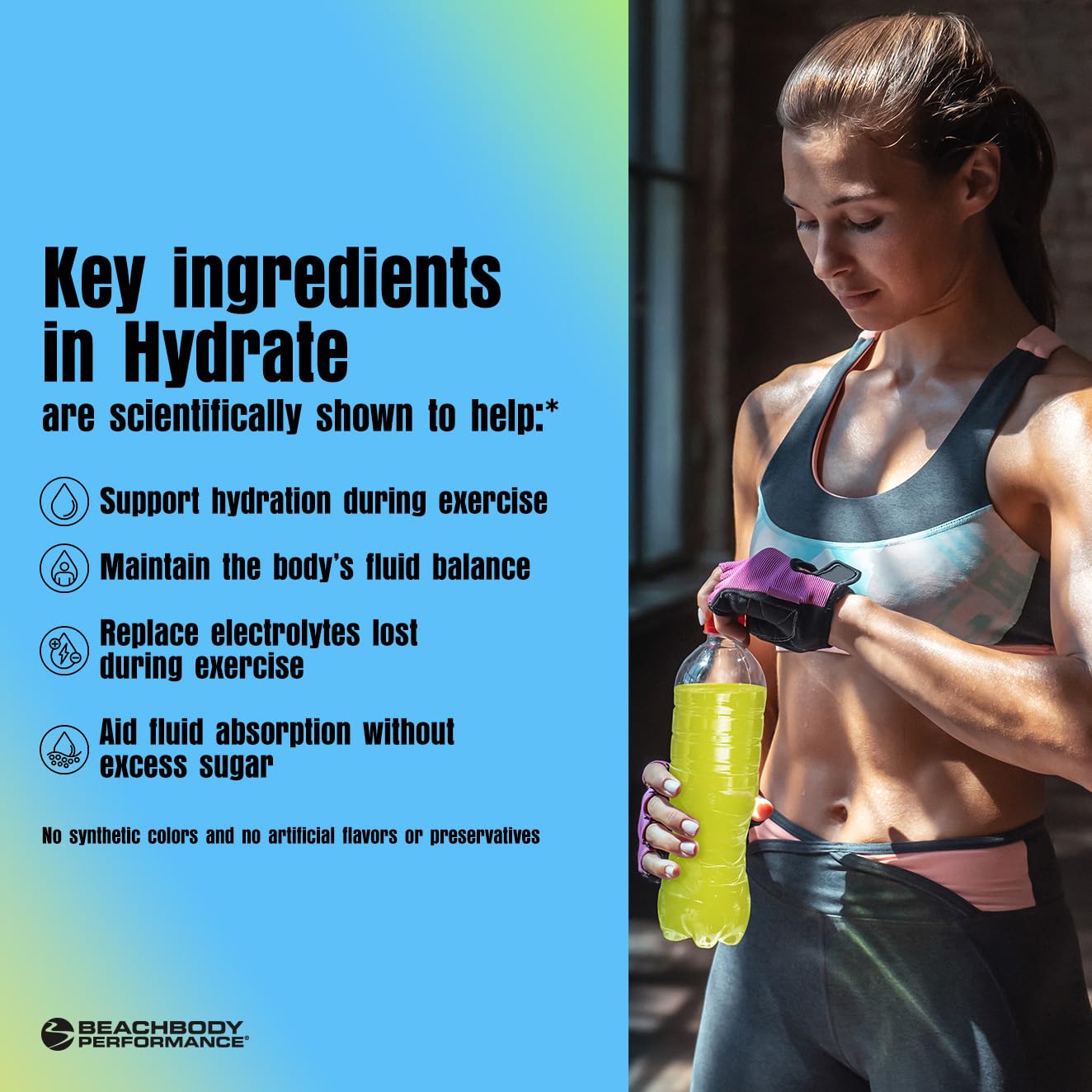 BODi Hydrate glass citrus hydration highlights refreshing flavor while supporting endurance