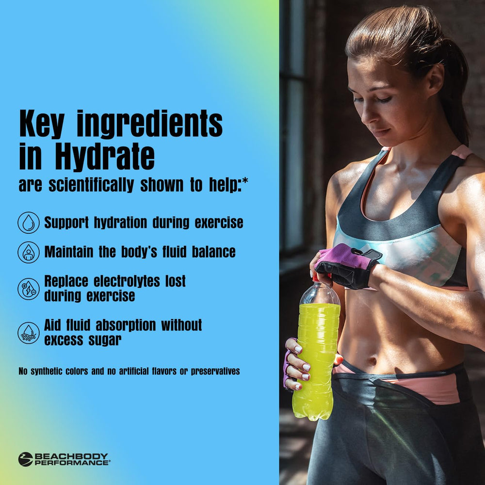 BODi Hydrate glass citrus hydration highlights refreshing flavor while supporting endurance