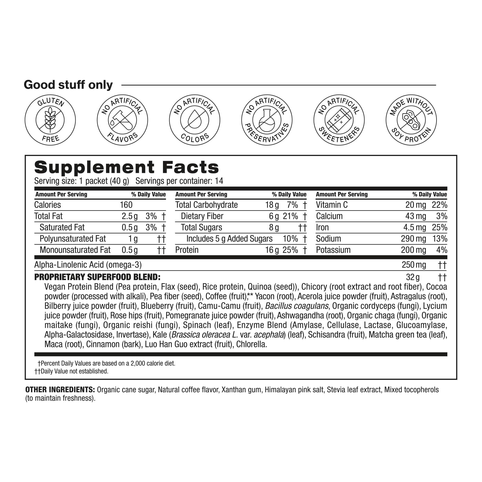 BODi Shakeology vegan protein 16g highlights plant-based lean muscle support.