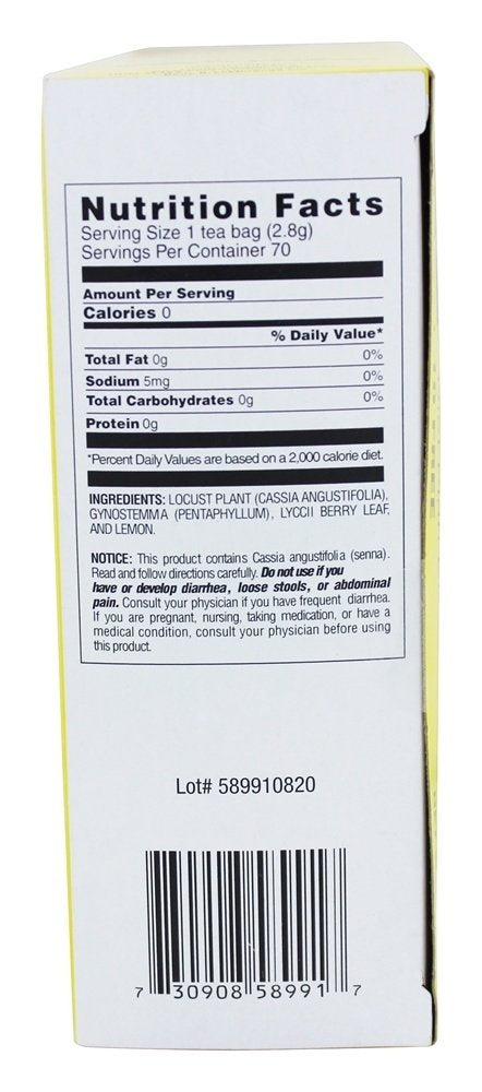 Close-up of Lemon Twist flavor label on packaging