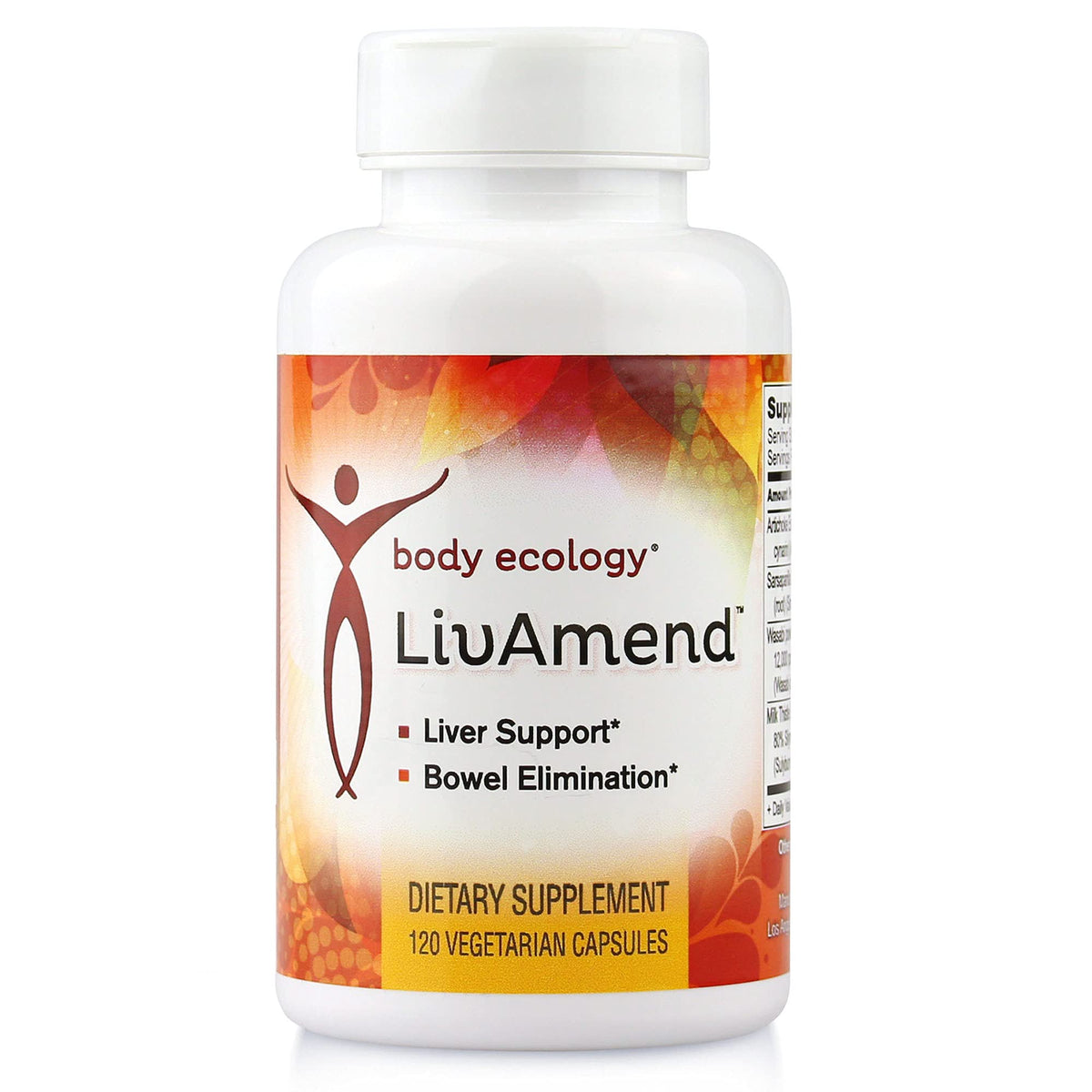 Body Ecology LivAmend bottle with 120 vegetarian count label