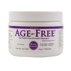 Body Force Age Free Formula capsules alongside herbs