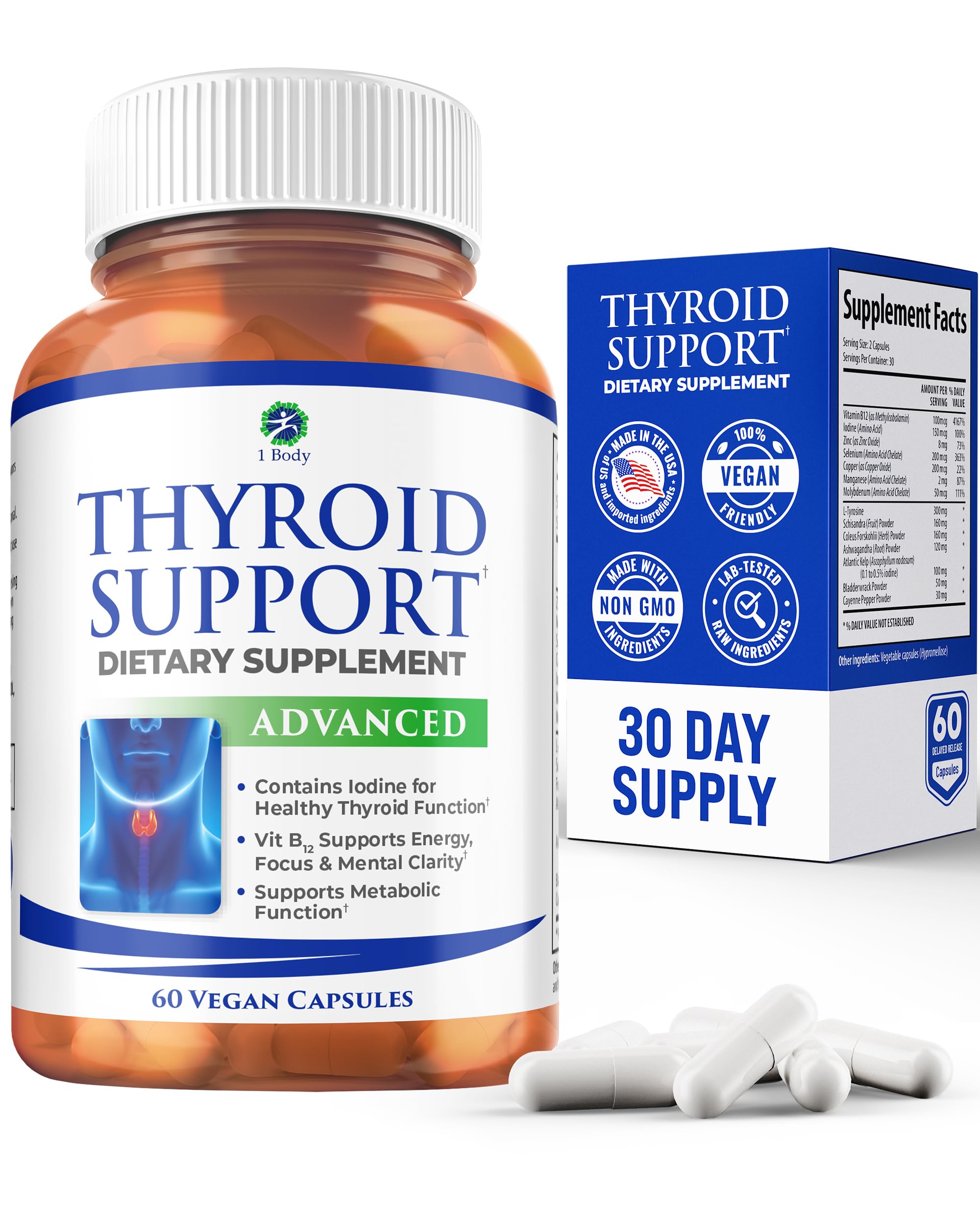 Bottle of Body Thyroid Support Supplement