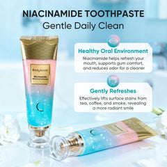 BodyAccel Niacinamide Whitening Toothpaste 2-pack display