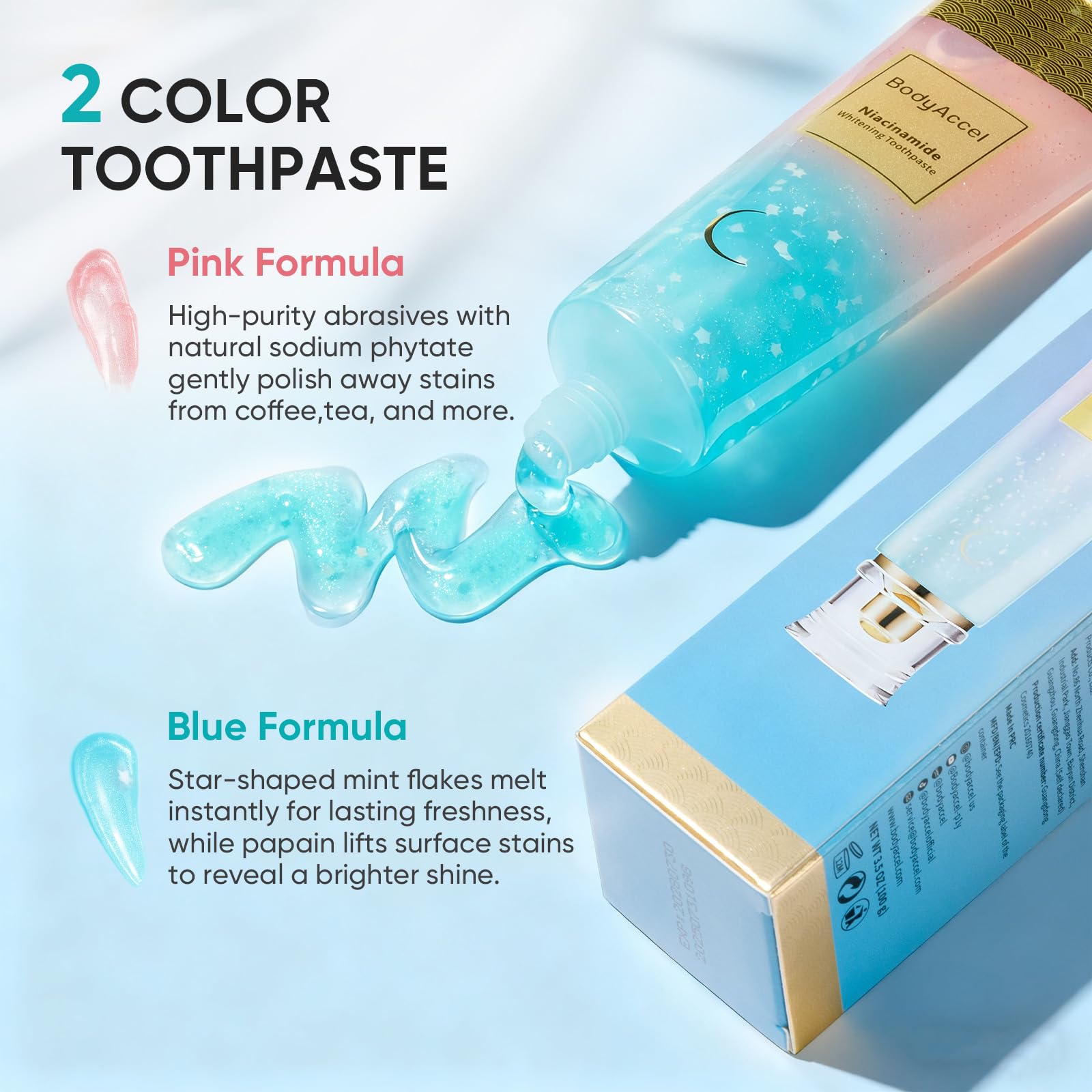 Close-up of toothpaste texture showing polishing particles