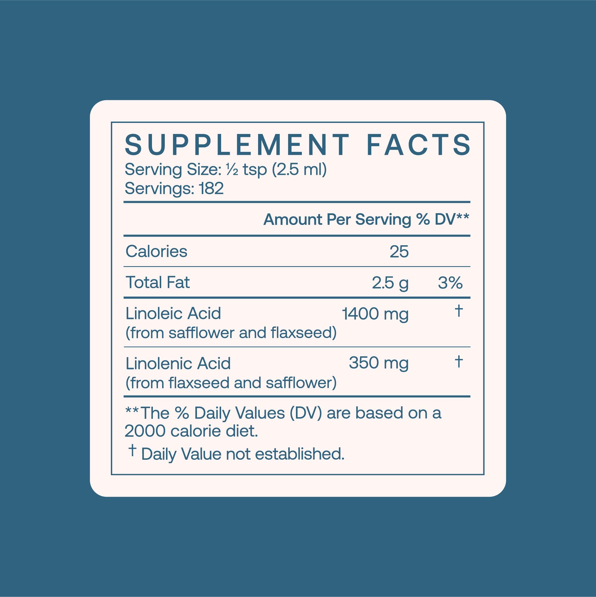 Cold-pressed processing of flaxseed and safflower oils for Balance Oil