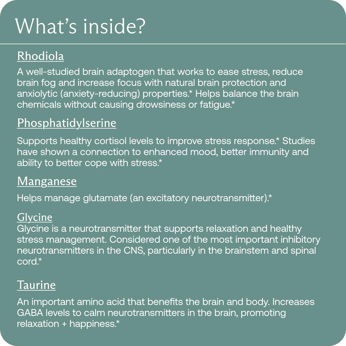 Third-party testing and quality assurance for BodyBio Calm