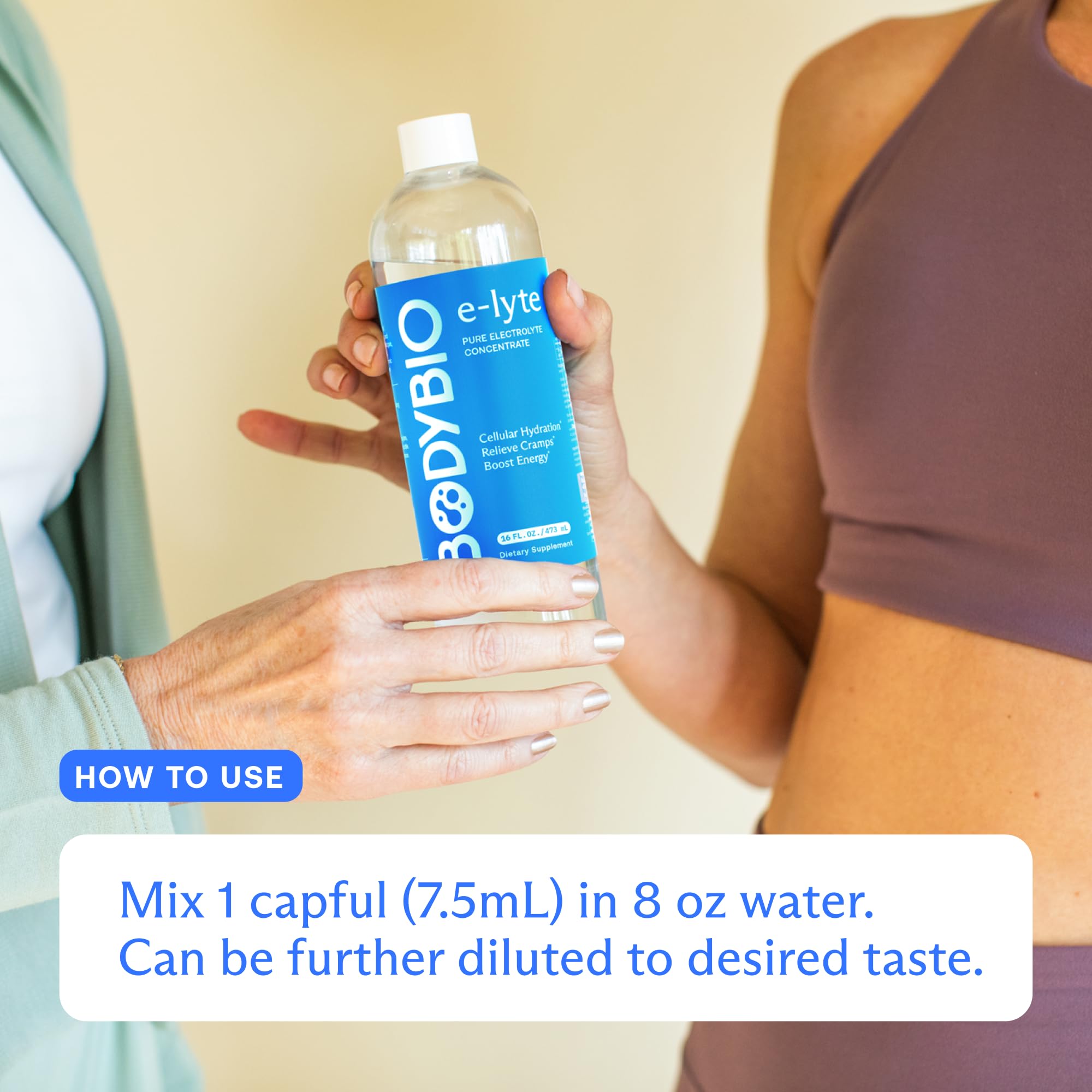 Graphic of muscle cramp relief and recovery with e-Lyte