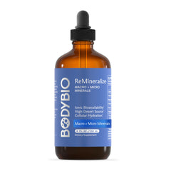 BodyBio ReMineralize bottle 4 oz on a clean surface