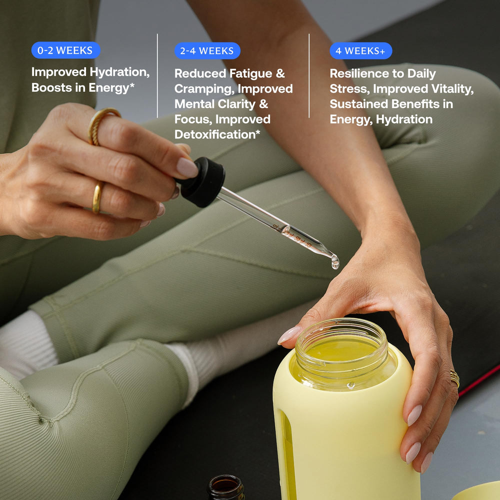 Eco-friendly sourcing badge and inland seawater imagery