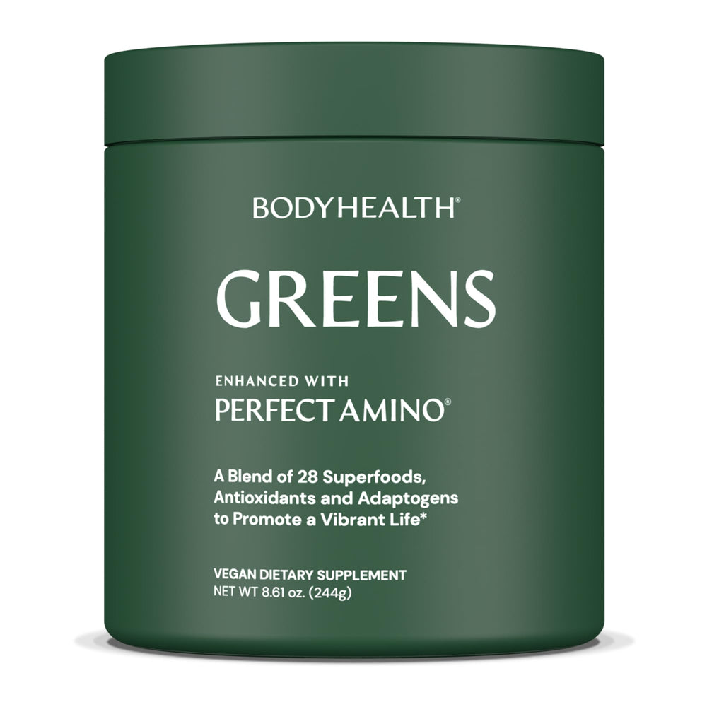 BodyHealth Greens Enhanced with PerfectAmino product label