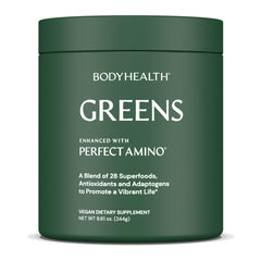 BodyHealth Greens Enhanced with PerfectAmino product label