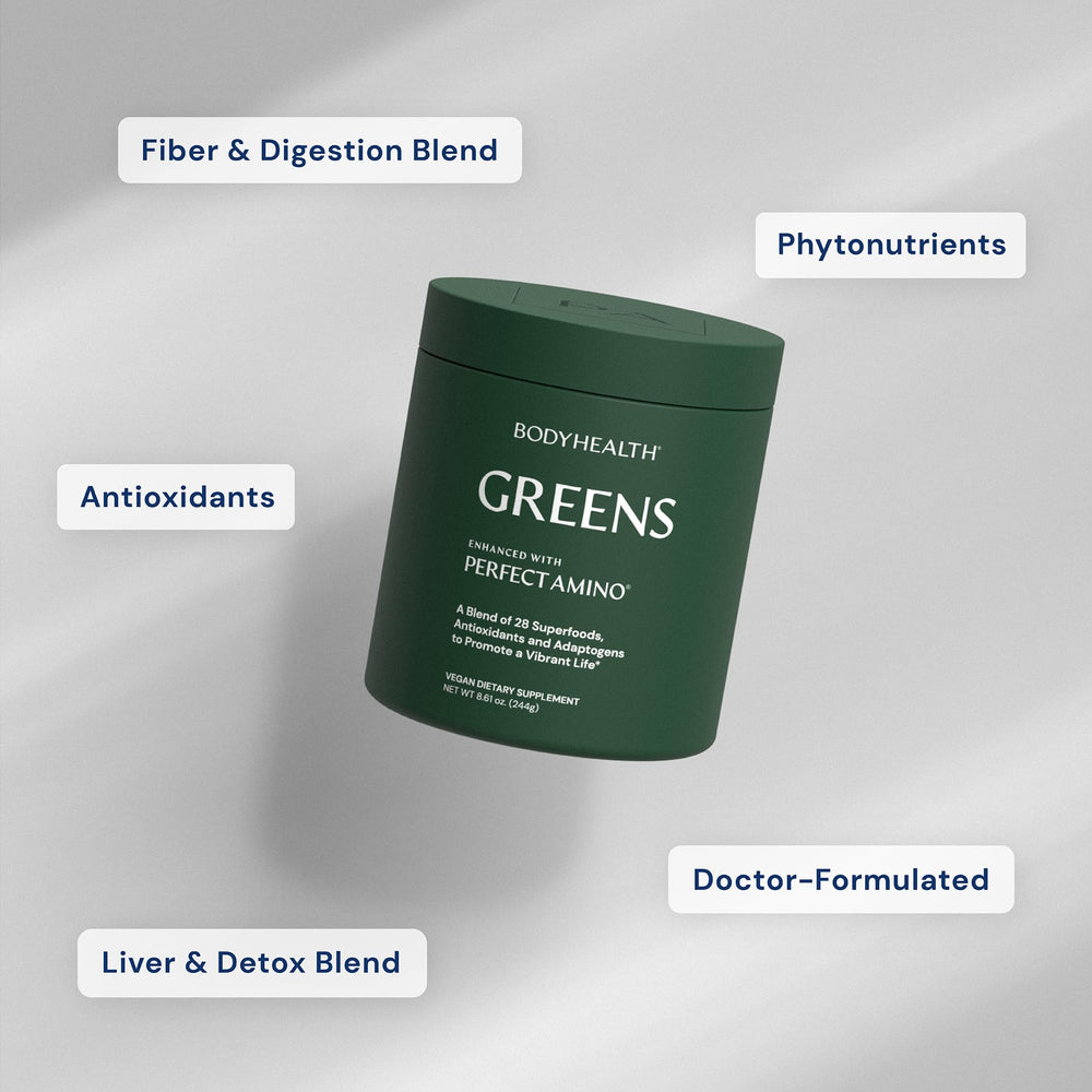 Green Apple smoothie prepared with greens powder