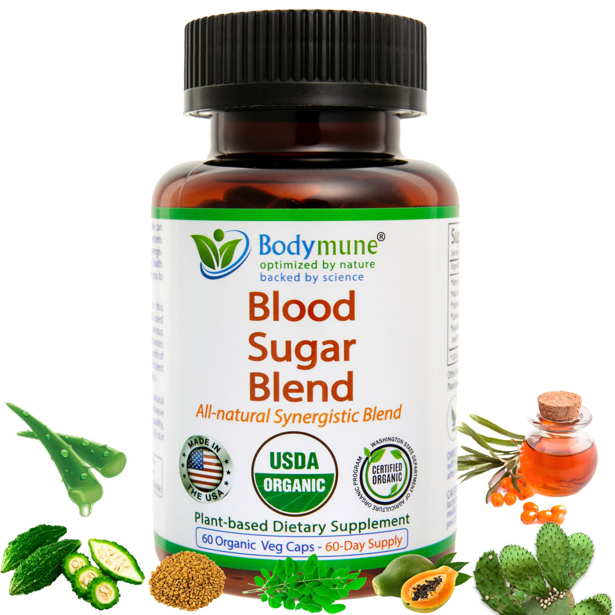 Bodymune Blood Sugar Blend bottle front label