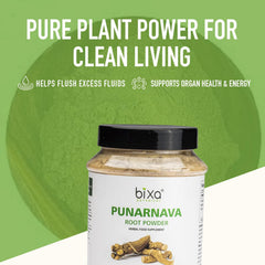 Boerhavia diffusa Punarnava powder label and jar