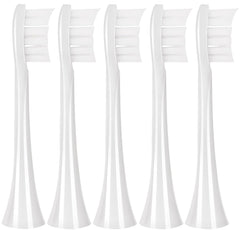 Five-pack white Boka 3.0 replacement toothbrush heads with dust cover