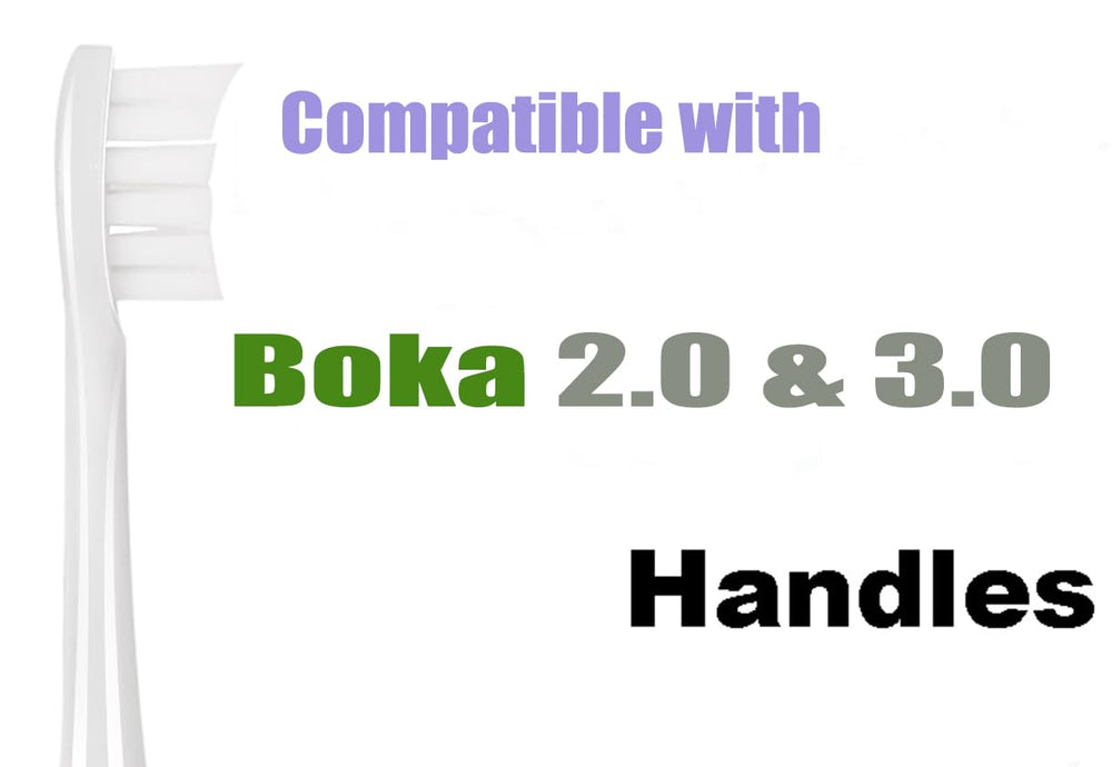 Boka 3.0 replacement heads in white with dust cover