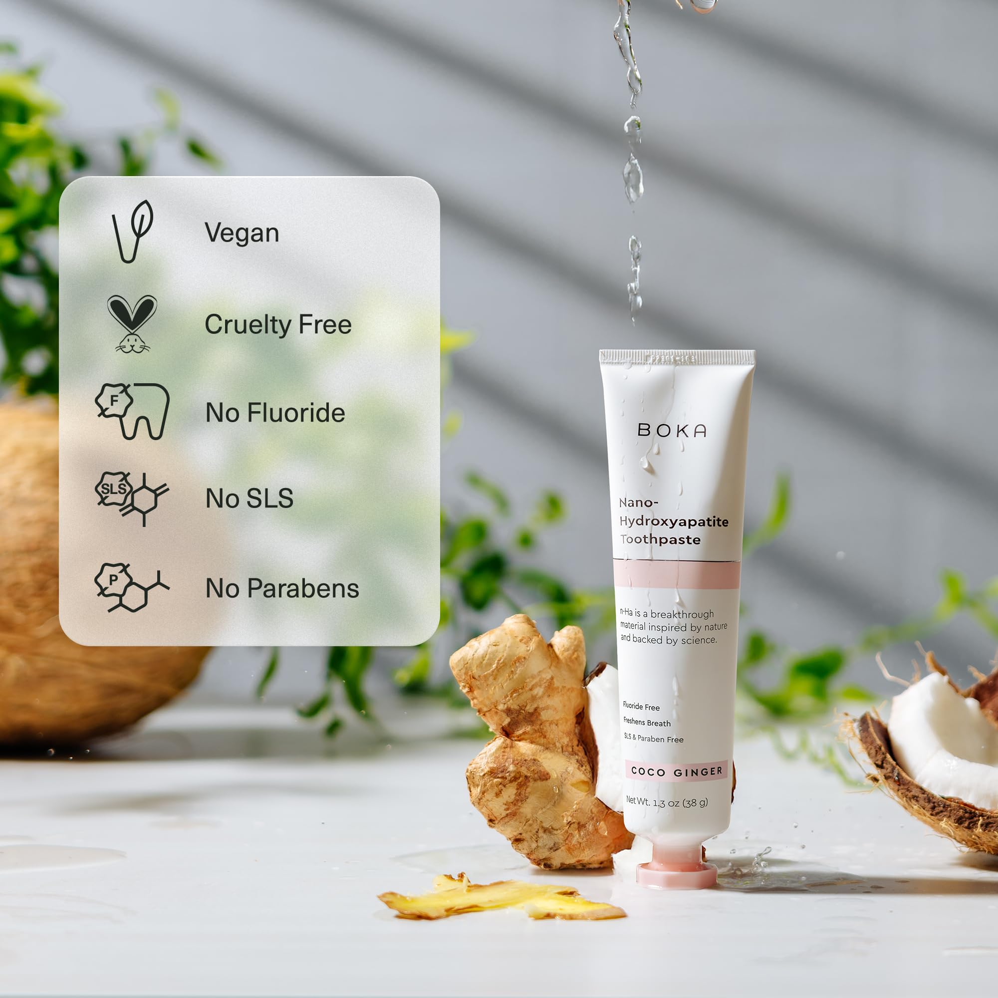Biocompatible toothpaste free from fluoride, sulfates, parabens, artificial flavors and colors