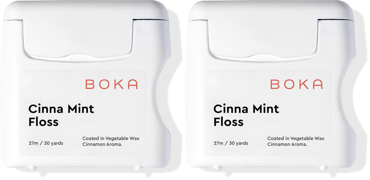 Boka Cinna Mint woven dental floss packaging – 2-pack