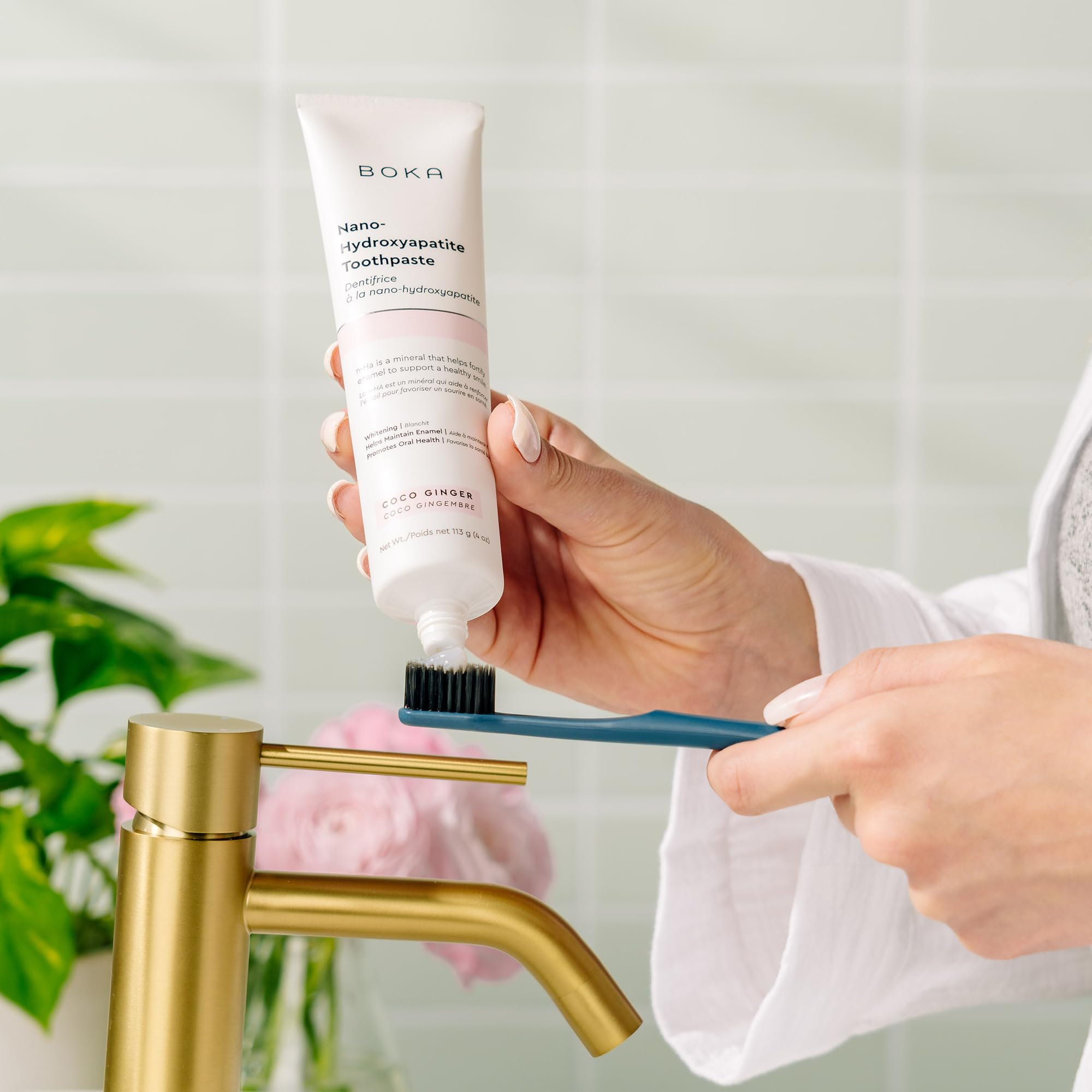 Gentle brushing action and gum-friendly bristles