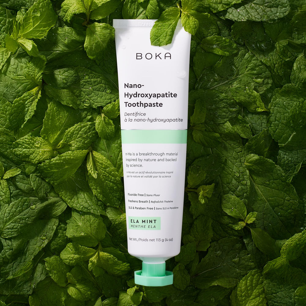 Boka fluoride-free toothpaste bundle Ela Mint 4oz packaging