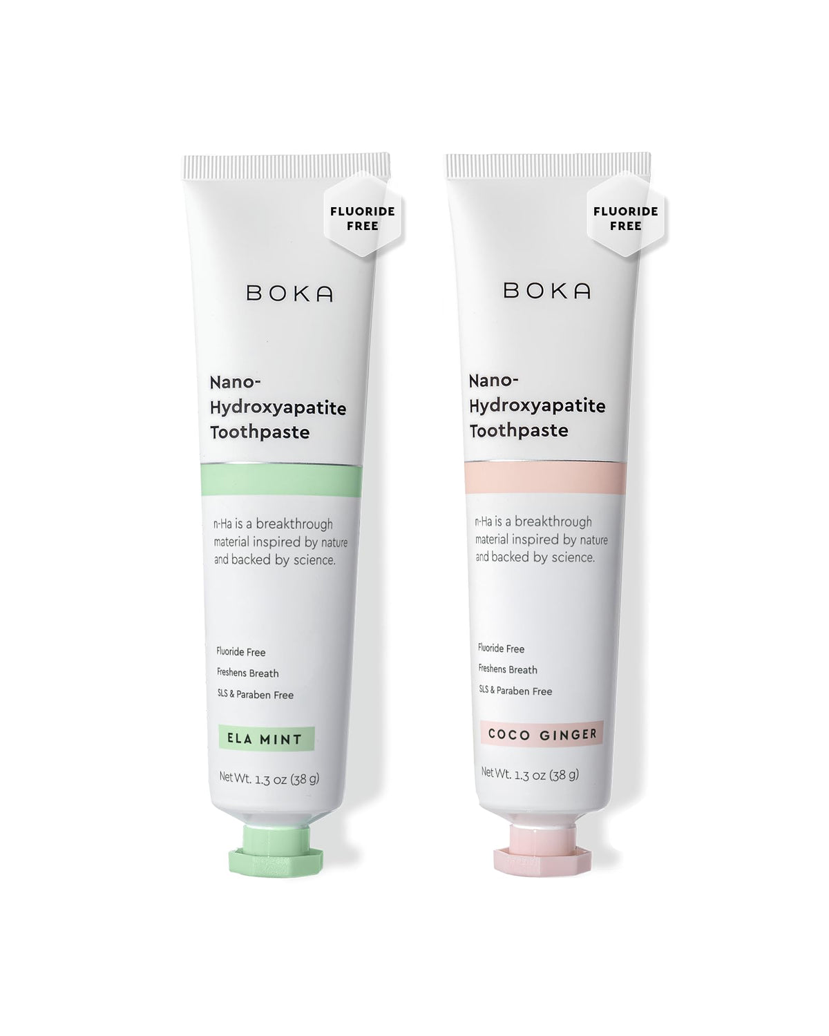 Main product image: Boka Fluoride Free Toothpaste Ela Mint Coco Ginger 2-pack, US manufactured