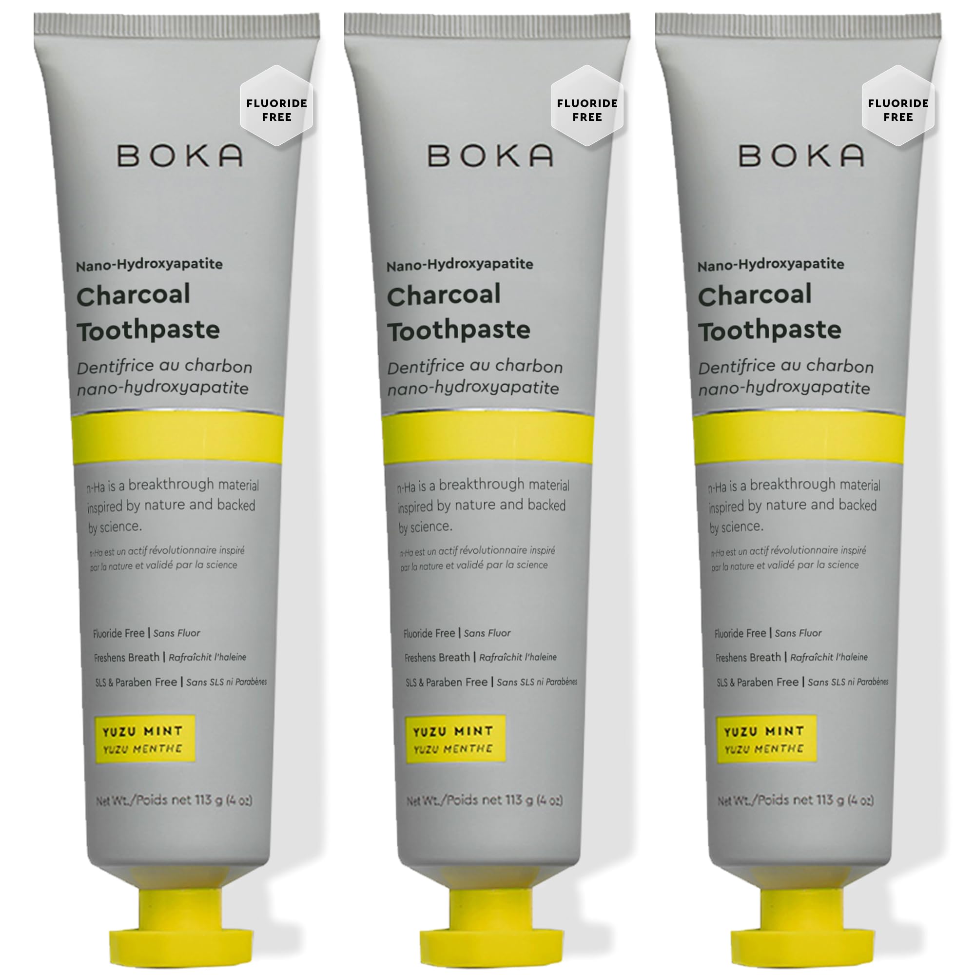 Boka fluoride-free toothpaste with nano-hydroxyapatite (n-Ha) 4oz front view