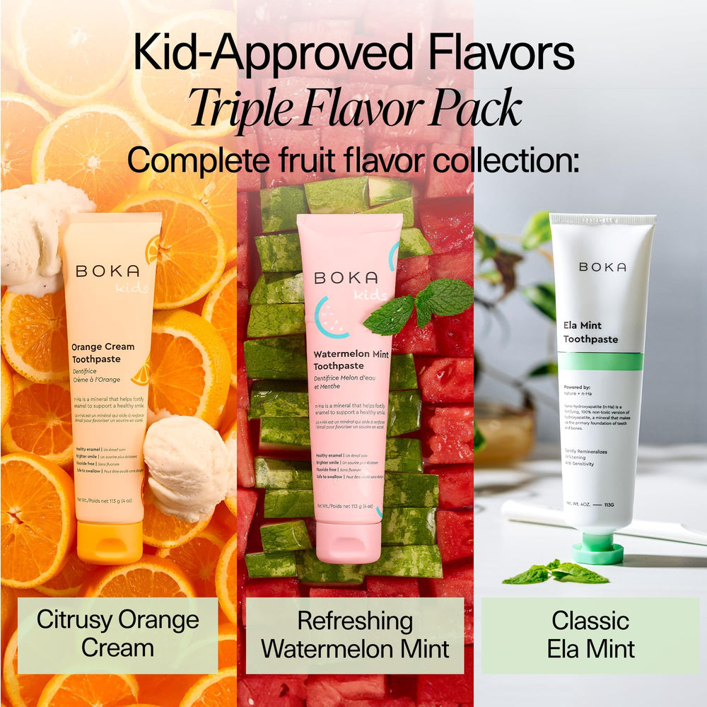 Boka Watermelon Mint toothpaste 4 oz 3-pack