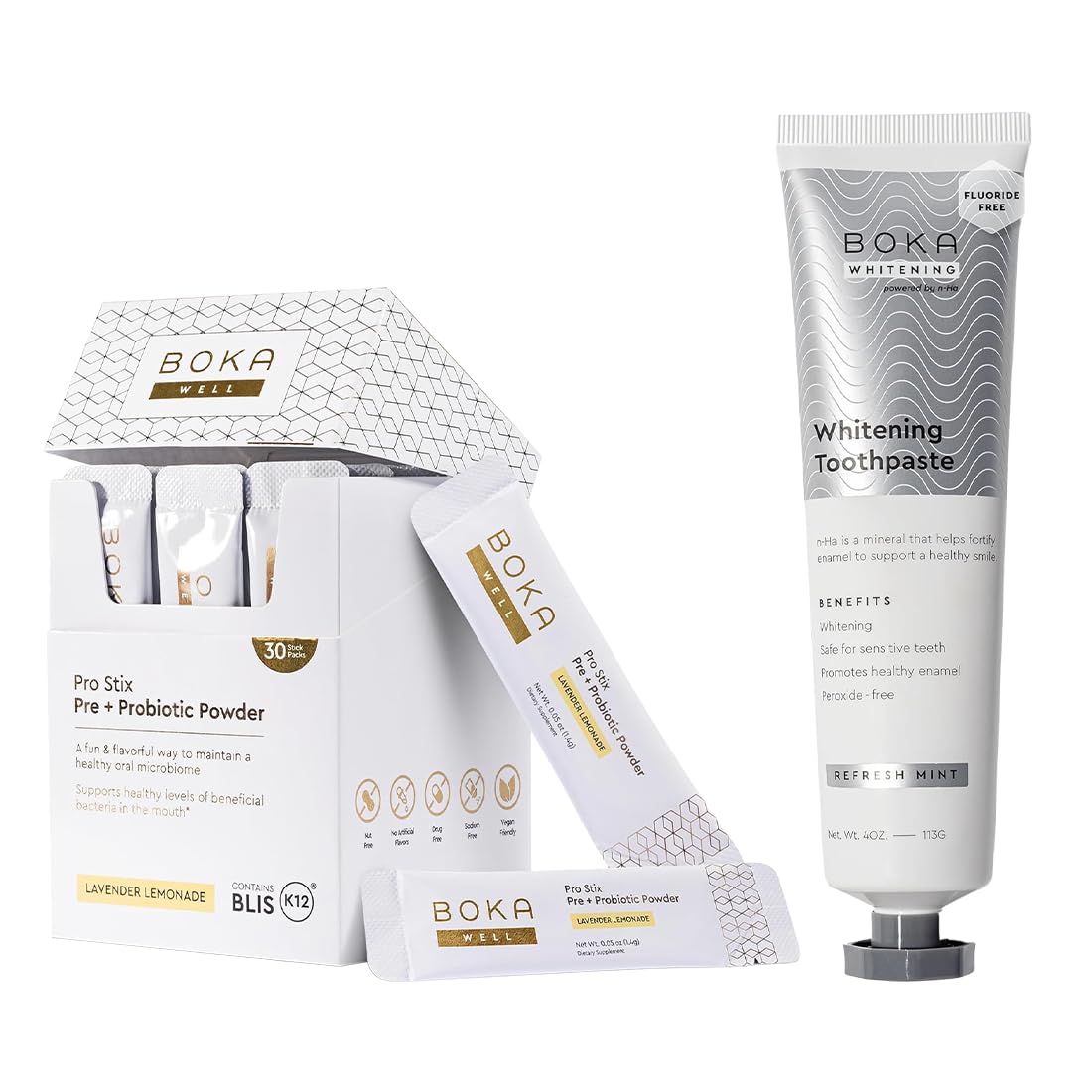 Boka fluoride-free toothpaste with nano hydroxyapatite and whitening