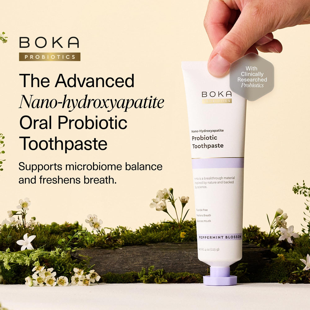 Close-up of nano-hydroxyapatite toothpaste