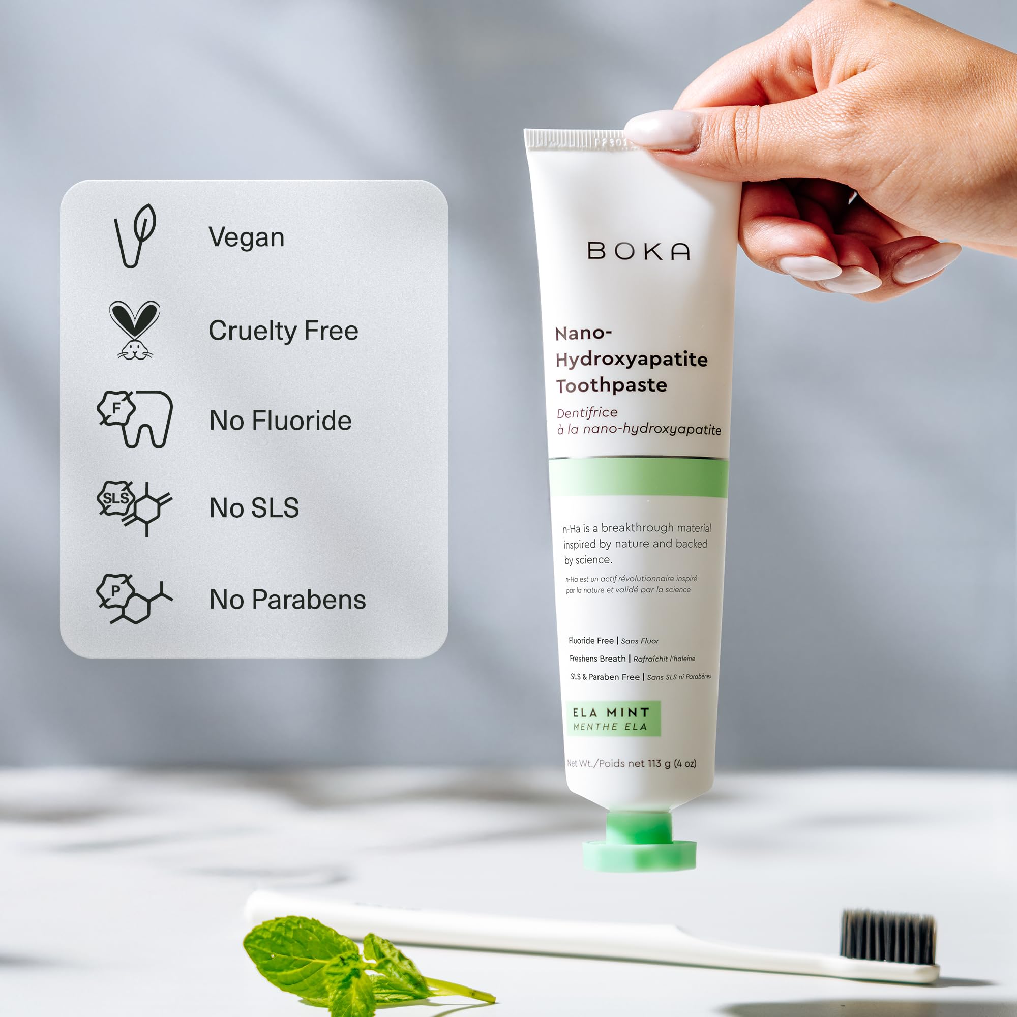 Probiotic ingredients Dental-Lac on toothpaste packaging