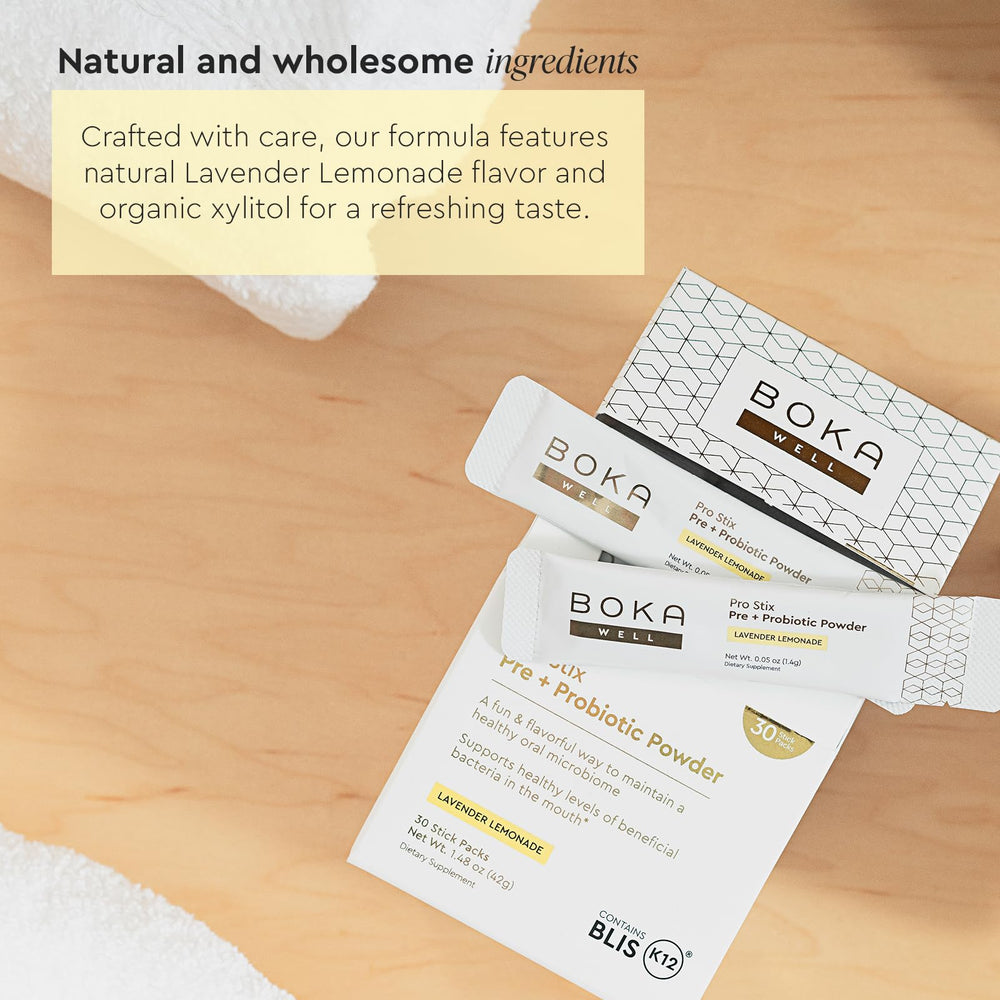 Natural ingredients and biocompatibility imagery for Boka toothpaste