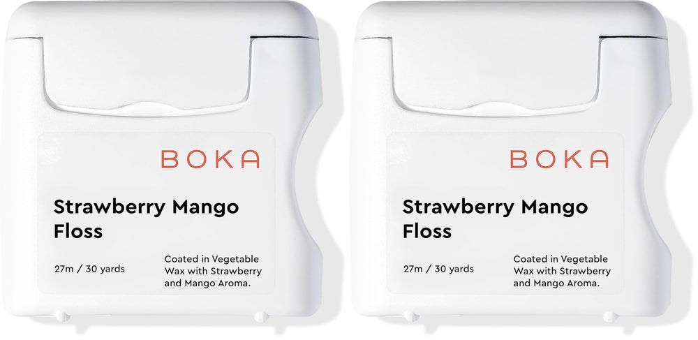 Boka Strawberry Mango Woven Dental Floss packaging – pack of 2
