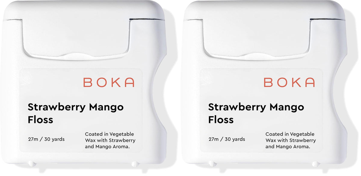Boka Strawberry Mango Woven Dental Floss packaging – pack of 2