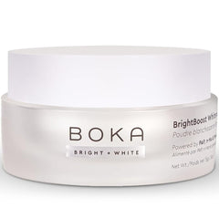 Boka Teeth Whitening Powder jar with scoop