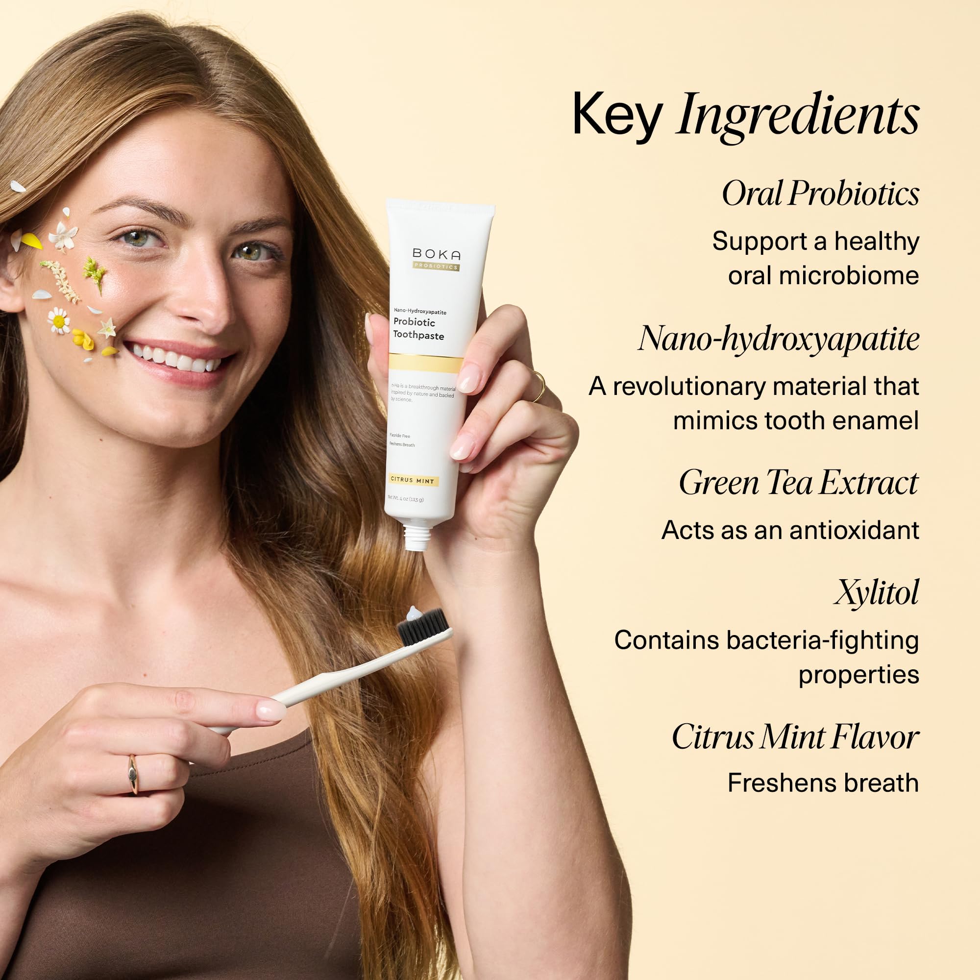 Citrus Mint flavor toothpaste label and packaging