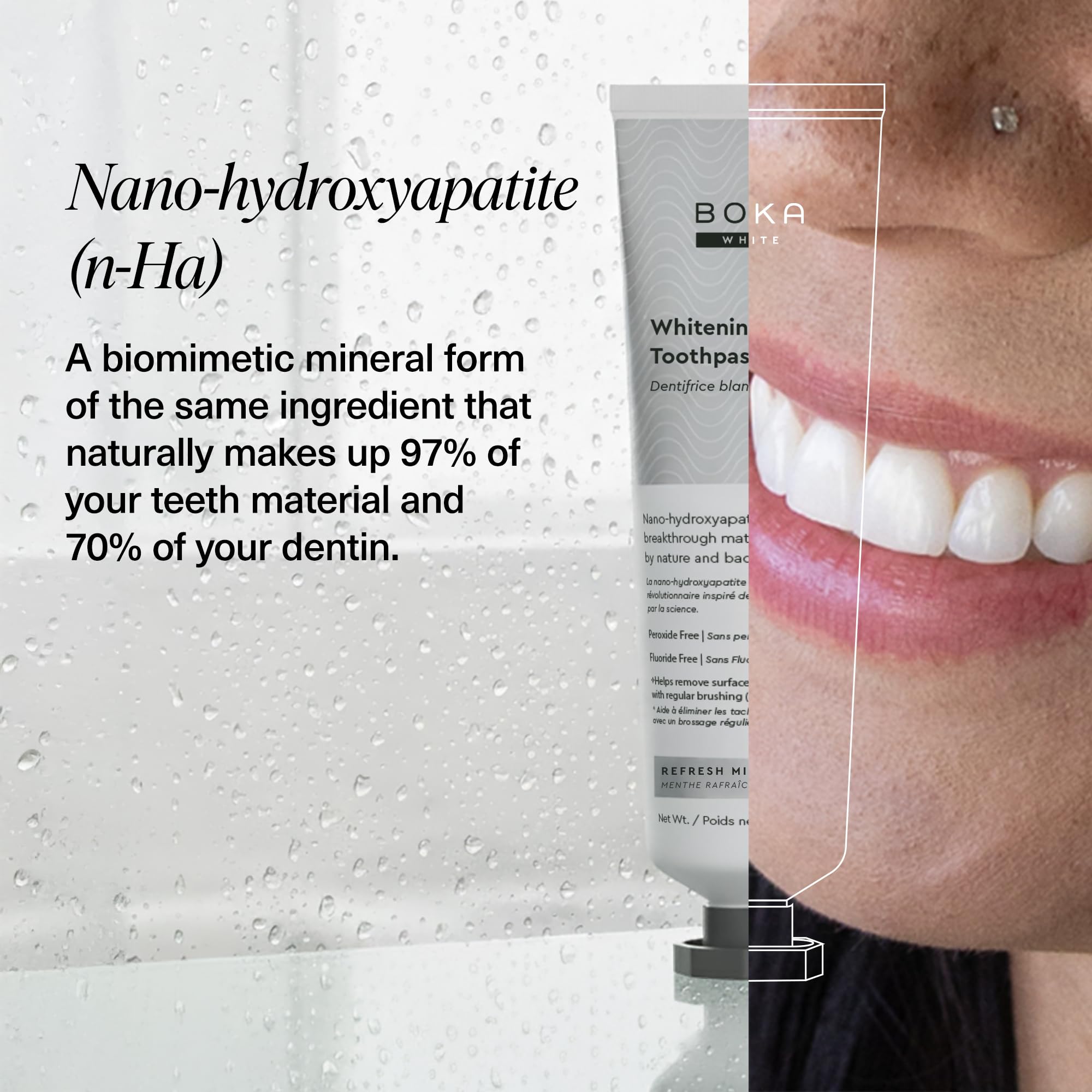 Toothpaste for sensitive teeth being used