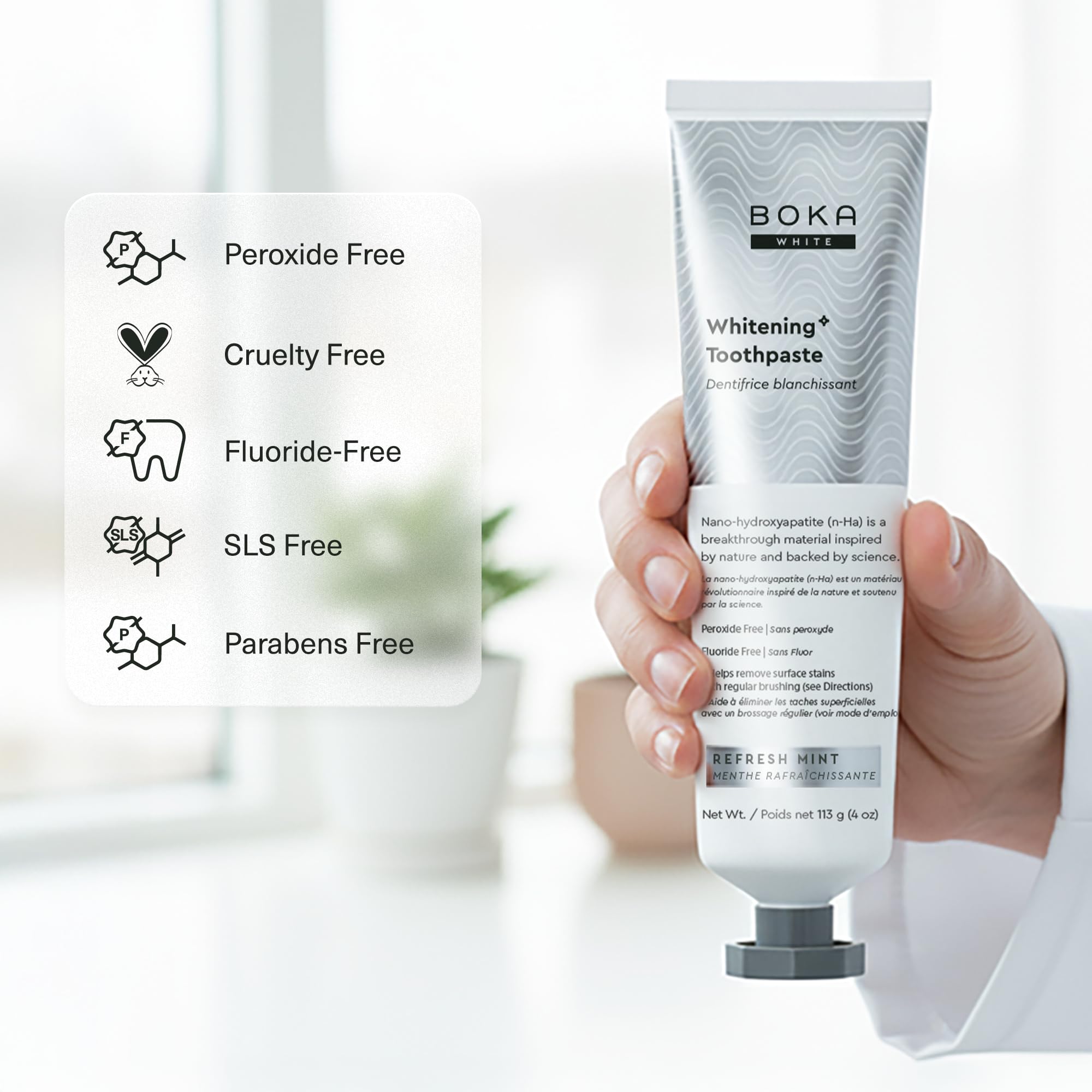 Natural ingredients concept featuring aloe vera, xylitol and green tea for whitening