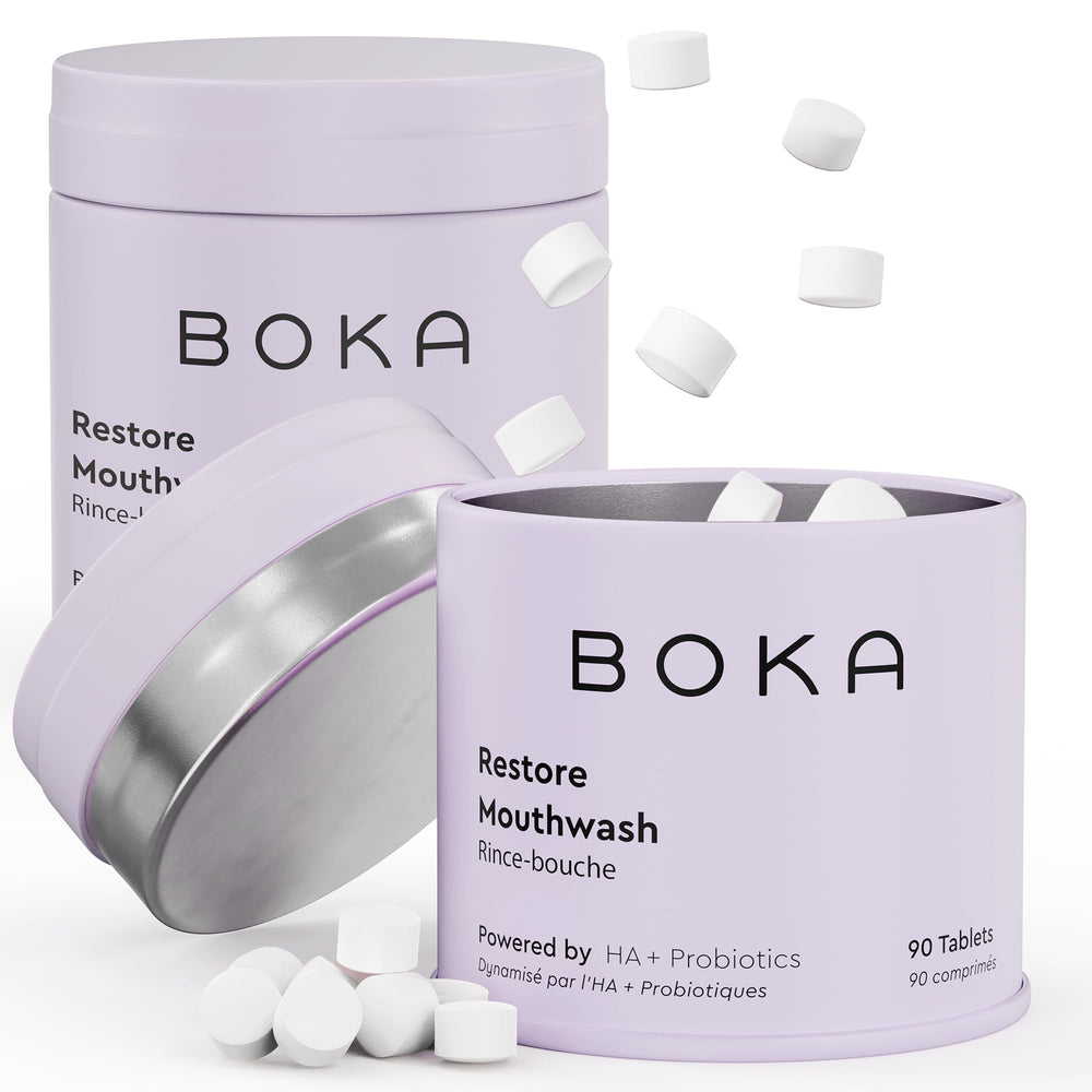 Boka Travel Size Mouthwash Tablets Mint 2-pack packaging