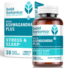 Bold Botanica Ashwagandha Plus bottle and label